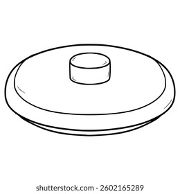 cup lids illustration hand drawn outline vector