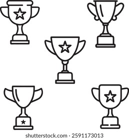 Cup Line Art Vector Set with Minimalist Design