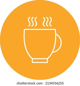 Cup line circle icon vector image. Can also be used for web apps, mobile apps and print media.