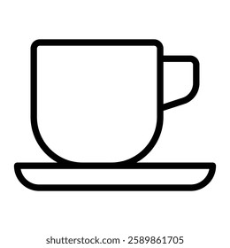 Cup Line Icon Design For Personal And Commercial Use