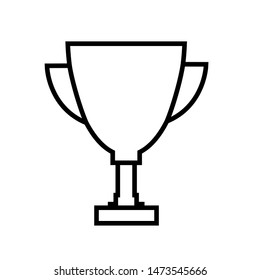 Cup line icon, logo isolated on white background