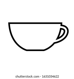 Cup line icon, logo isolated on white background