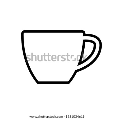 Cup line icon, logo isolated on white background