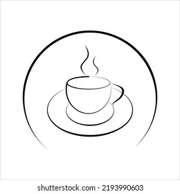 Cup, line icon vector design and illustration with editable stroke
