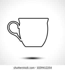 Cup line icon. Vector illustration 