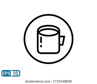cup line style icon isolated on white background. Vector illustration for design graphic, website, UI. EPS 10 