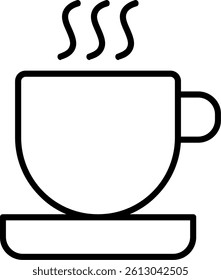 Cup Line Vector Icon Design