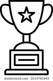 Cup Line Vector Icon Design