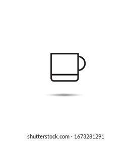 Cup, linear icon. Vector graphics.