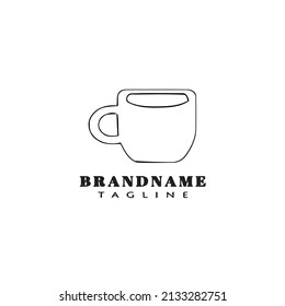 cup logo cartoon icon design template black modern isolated vector illustration