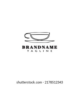 cup logo cartoon icon design template black modern isolated vector illustration