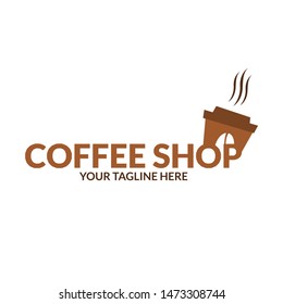 cup logo coffee shop with modern concept 