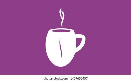 Cup logo in creative minimalist style. Vector illustration for cup logo