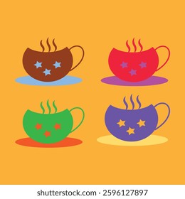 cup logo design, 4 cup logo design, design 4 cup,
 cup design,  