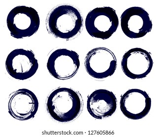 Cup marks collection on white background. Vector illustration.