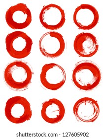 Cup marks collection on white background. Vector illustration.