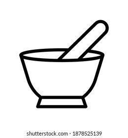 Taza de ícono de la línea de té con puré. diseño simple editable. vector de plantilla de diseño