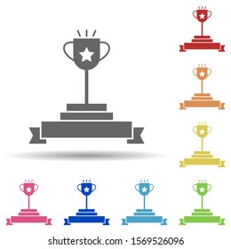Cup, mastery in multi color style icon. Simple glyph, flat vector of business icons for ui and ux, website or mobile application