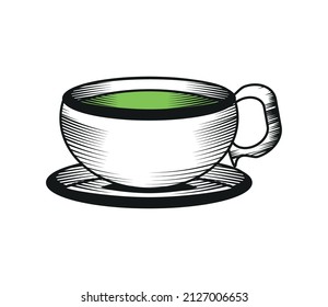 icône tasse de thé matcha