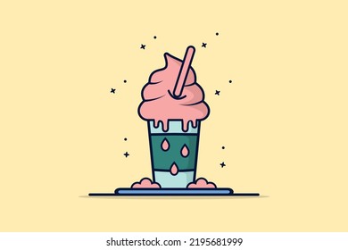 Ice Cream Logo Frozen Yogurt Vector Stock Vector (Royalty Free ...