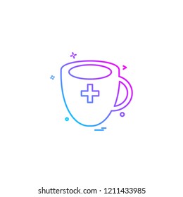 cup milk medicine icon vector design