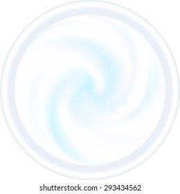 taza de leche, vista superior, taza, tazón - ilustración vectorial