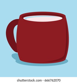 Cup of milk vector illustration