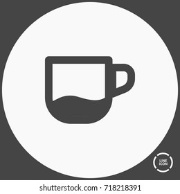 Cup minimal vector icon. Bowl flat line icon for websites and mobile minimalistic flat design.