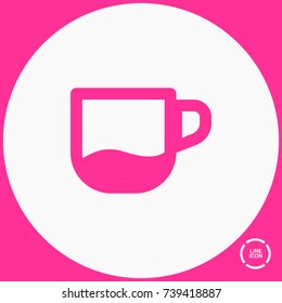 Cup minimal vector icon. Bowl flat line icon for websites and mobile minimalistic flat design.