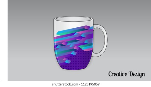 cup Mock Up vector geometry background design
