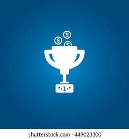 Cup and money icon vector
