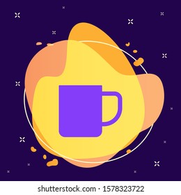 Cup, mug abstract vector icon. Element of kitchen for mobile concept and web apps illustration. Thin flat icon for website design and development