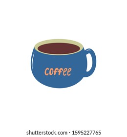 Cup, mug of coffee vector illustration.