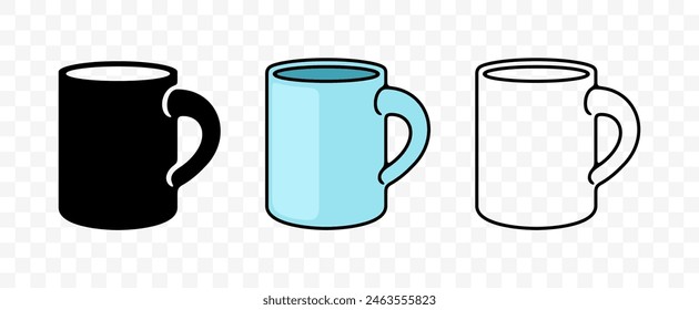 Cup and mug, dinnerware, tableware, graphic design. Dishes, crockery, kitchen and cuisine, vector design and illustration