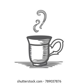 Cup of mug full of hot tea or coffee vector