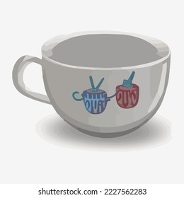 Cup, Mug, Glass Illustration Vector Cartoon Drawing