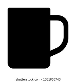 Cup or mug with handle for drinking flat vector icon for apps and websites
