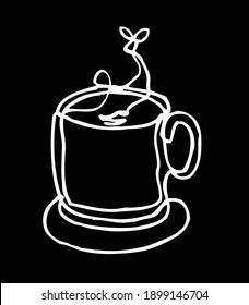 Cup (mug) of hot drink (coffee, tea etc)