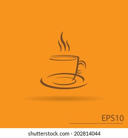 Cup (mug) of hot drink (coffee, tea etc)