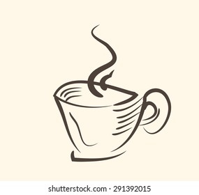 Cup (mug) of hot drink (coffee, tea etc)