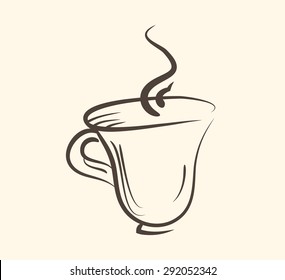 Cup (mug) of hot drink (coffee, tea etc)