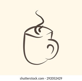Cup (mug) of hot drink (coffee, tea etc)