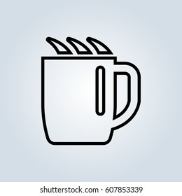 Cup (mug) of hot drink (coffee, tea etc)