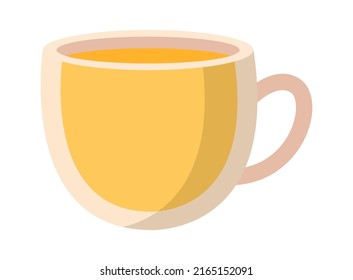 Mit heißem Getränk Cup oder Umarmung. Vektorgrafik