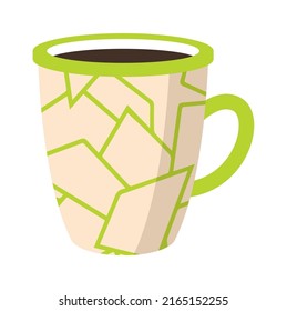 Cup or Mug with Hot Drink. Vector illustration