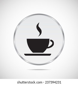 Cup (mug) of hot drink vector icon