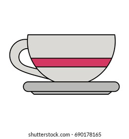 cup or mug with plate icon image 