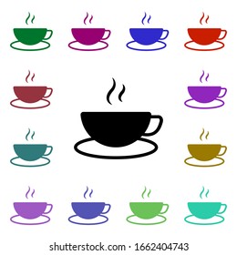 Cup multi color style icon. Simple glyph, flat vector of web icons for ui and ux, website or mobile application