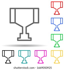 cup multi color style icon. Simple thin line, outline vector of web icons for ui and ux, website or mobile application