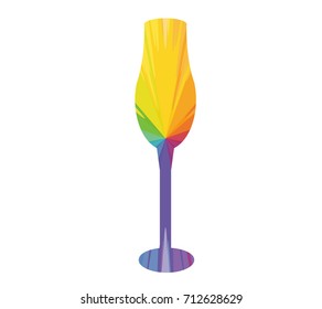 cup multicolored abstract icon